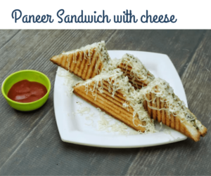 Paneer Sandwich Recipe with cheese