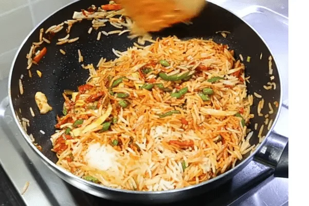 triple schezwan fried rice recipe